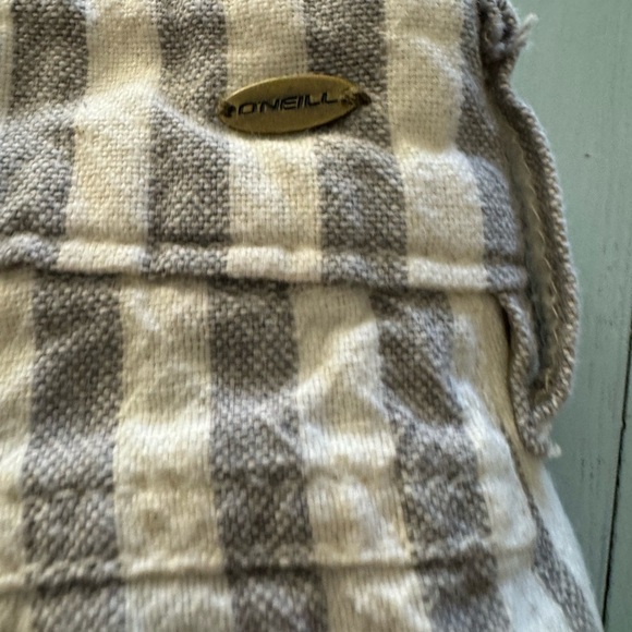 O’Neill | striped boho cream grey gray cotton pants Sz 7 - Picture 4 of 10